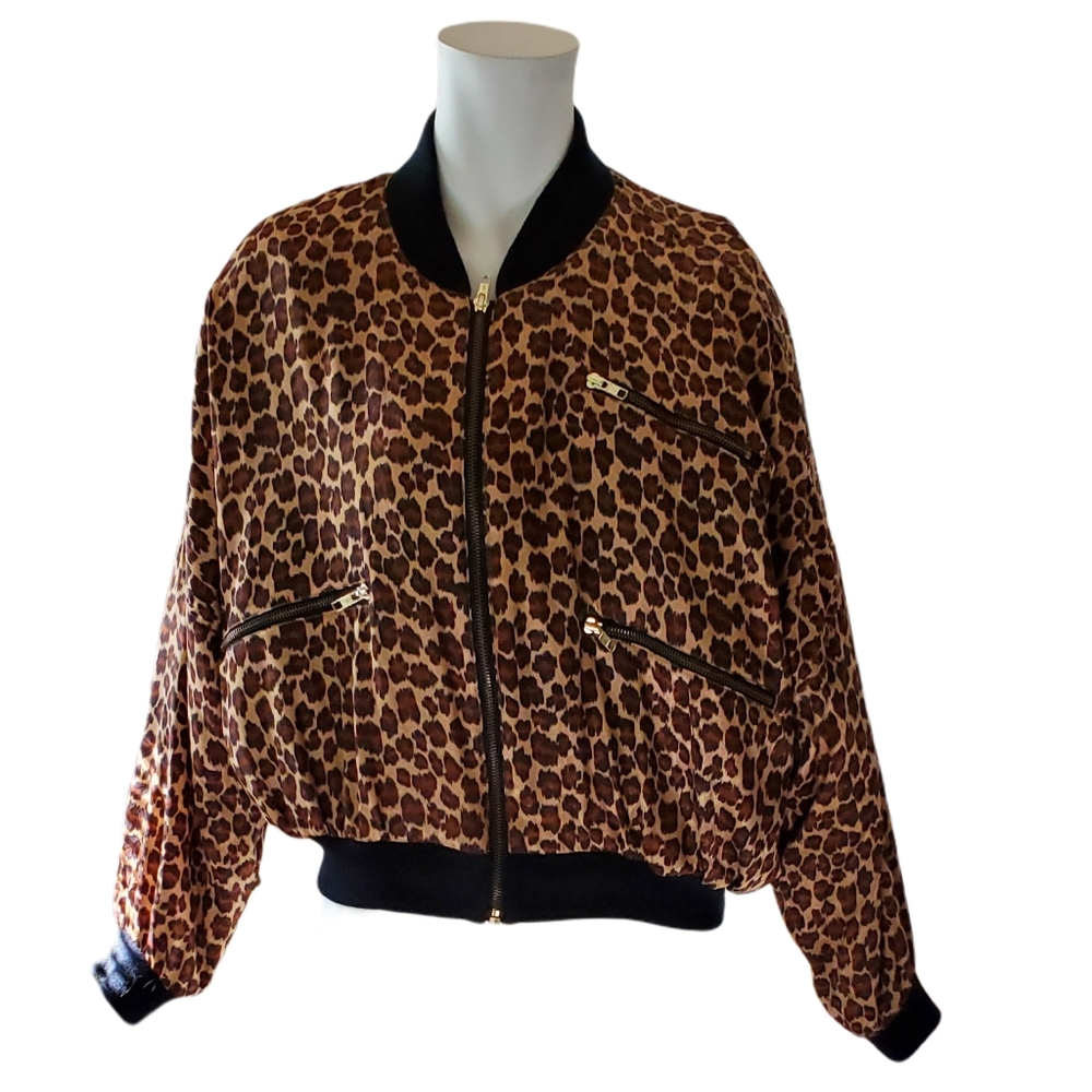 Leopard Cheetah Animal Print Silky Jacket